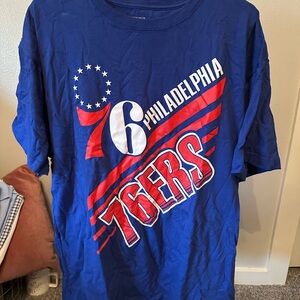 Philadelphia 76ers Mitchell & Ness Mens Blue shirt XL
